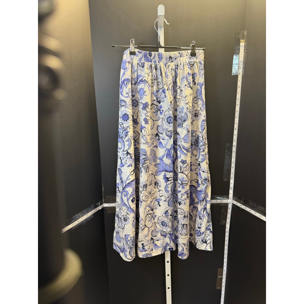 Women's Rachel Zoe Blue & White Floral Skirt Set Size S - Picture 6 of 8
